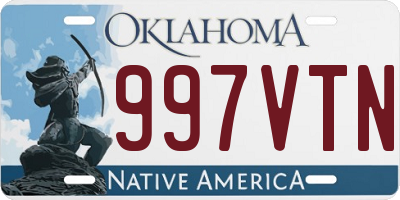OK license plate 997VTN
