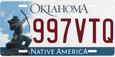 OK license plate 997VTQ