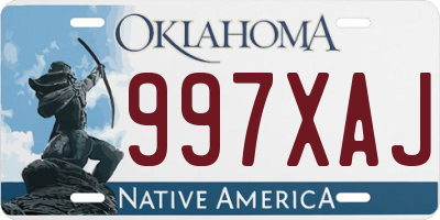 OK license plate 997XAJ