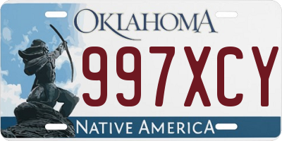 OK license plate 997XCY