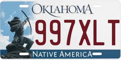 OK license plate 997XLT