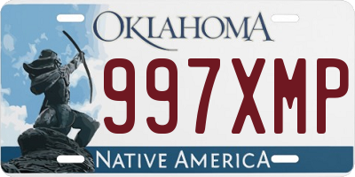OK license plate 997XMP