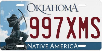 OK license plate 997XMS