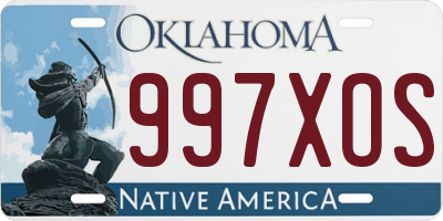 OK license plate 997XOS