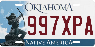 OK license plate 997XPA