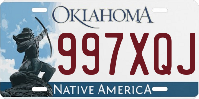 OK license plate 997XQJ