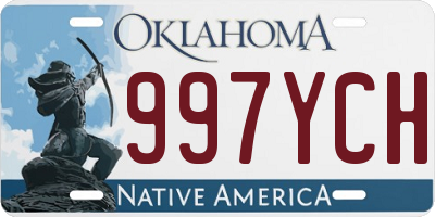 OK license plate 997YCH