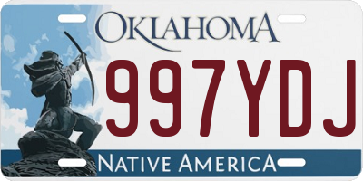 OK license plate 997YDJ