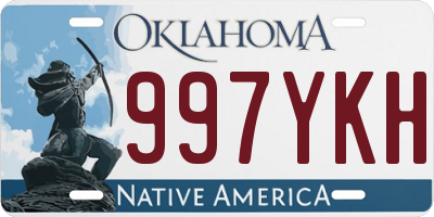 OK license plate 997YKH