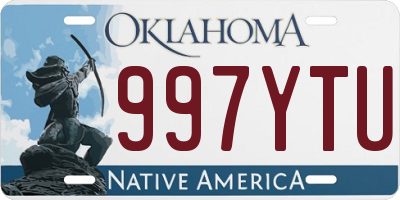 OK license plate 997YTU