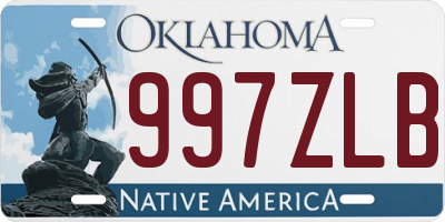 OK license plate 997ZLB