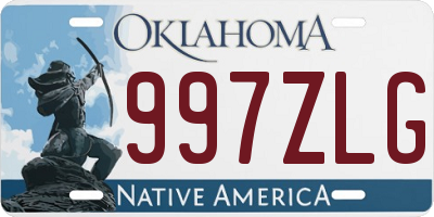 OK license plate 997ZLG
