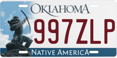 OK license plate 997ZLP