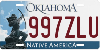 OK license plate 997ZLU
