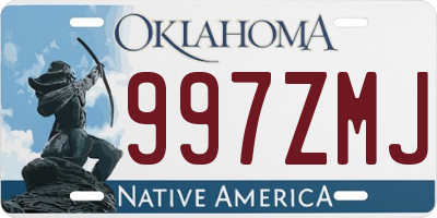 OK license plate 997ZMJ
