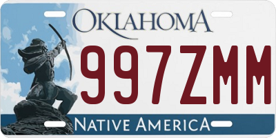 OK license plate 997ZMM
