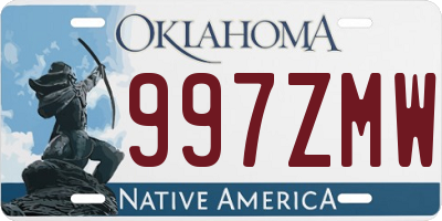 OK license plate 997ZMW