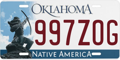 OK license plate 997ZOG
