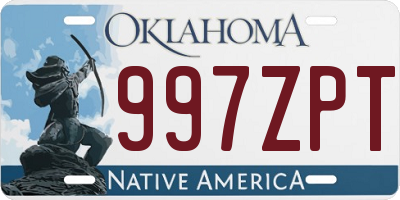 OK license plate 997ZPT