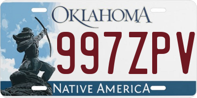 OK license plate 997ZPV