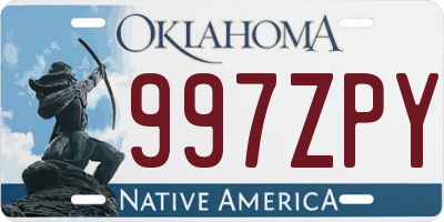 OK license plate 997ZPY