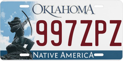 OK license plate 997ZPZ