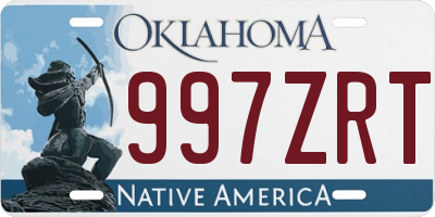 OK license plate 997ZRT