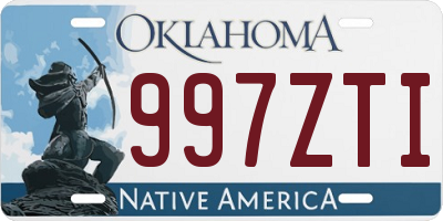 OK license plate 997ZTI