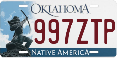 OK license plate 997ZTP