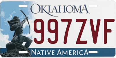 OK license plate 997ZVF