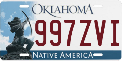 OK license plate 997ZVI