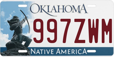 OK license plate 997ZWM