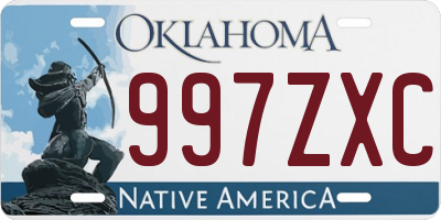 OK license plate 997ZXC