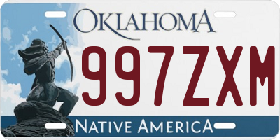 OK license plate 997ZXM