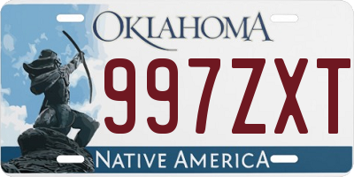 OK license plate 997ZXT