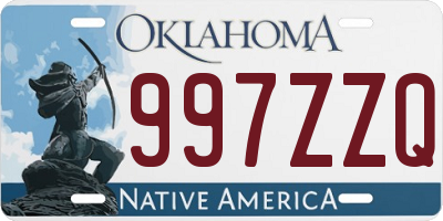 OK license plate 997ZZQ