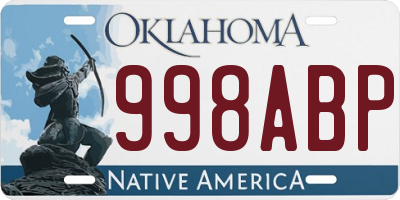 OK license plate 998ABP