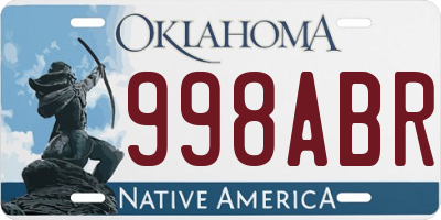 OK license plate 998ABR