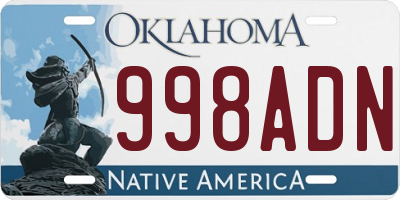 OK license plate 998ADN