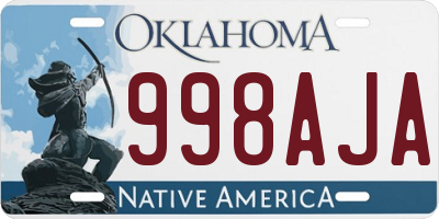OK license plate 998AJA