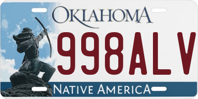 OK license plate 998ALV