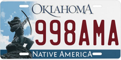 OK license plate 998AMA
