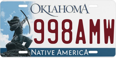 OK license plate 998AMW