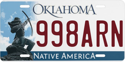 OK license plate 998ARN