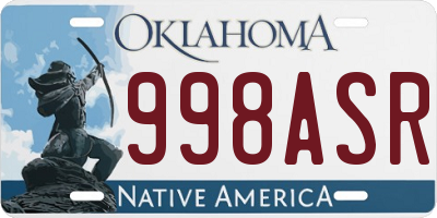 OK license plate 998ASR