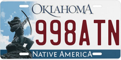 OK license plate 998ATN