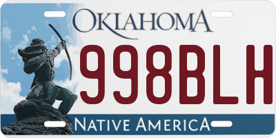 OK license plate 998BLH