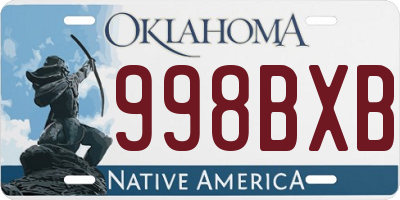 OK license plate 998BXB