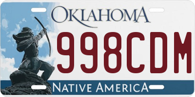 OK license plate 998CDM