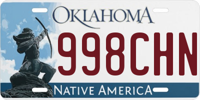 OK license plate 998CHN
